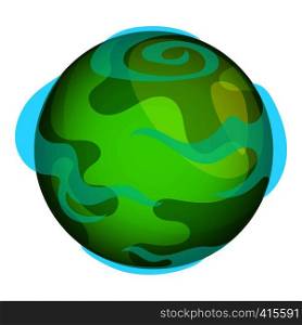 Earth planet icon. Cartoon illustration of Earth planet vector icon for web. Earth planet icon, cartoon style