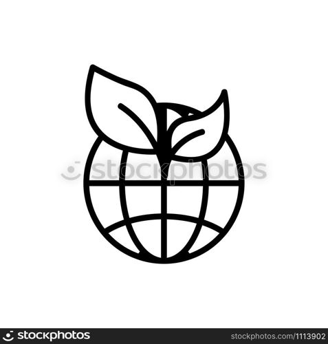 Earth s ecology icon vector. A thin line sign. Isolated contour symbol illustration. Earth s ecology icon vector. Isolated contour symbol illustration