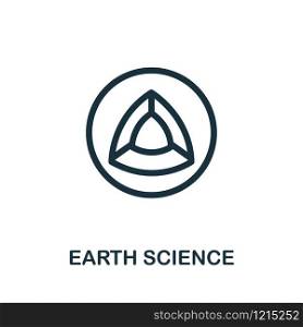 Earth Science vector icon illustration. Creative sign from science icons collection. Filled flat Earth Science icon for computer and mobile. Symbol, logo vector graphics.. Earth Science vector icon symbol. Creative sign from science icons collection. Filled flat Earth Science icon for computer and mobile