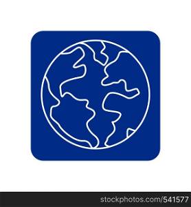 Earth symbol. Planet concept. Globe icon. Flat vector illustration isolated on white background. Earth symbol. Planet concept. Globe icon. Flat vector illustration