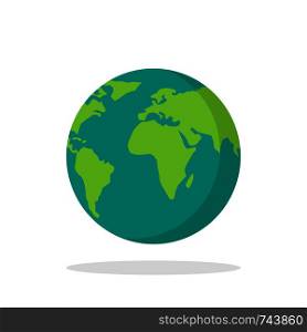Earth - Vector icon earth globe with shadow
