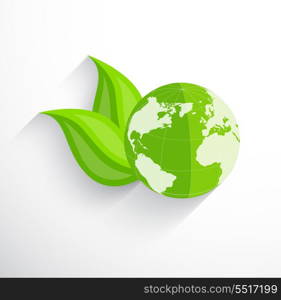 Earth with two leaves