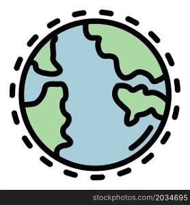Earthly atmosphere icon. Outline earthly atmosphere vector icon color flat isolated. Earthly atmosphere icon color outline vector