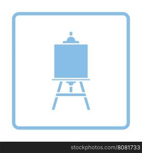Easel icon. Blue frame design. Vector illustration.