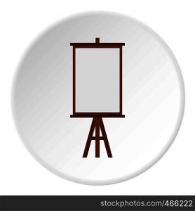Easel icon in flat circle isolated on white background vector illustration for web. Easel icon circle