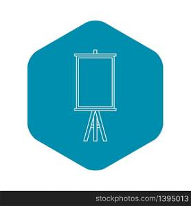 Easel icon. Outline illustration of easel vector icon for web. Easel icon, outline style