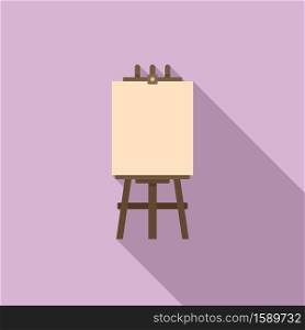 Easel poster icon. Flat illustration of easel poster vector icon for web design. Easel poster icon, flat style