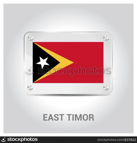 East Timor flag design vector