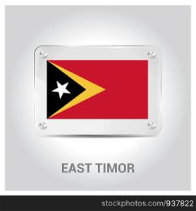 East Timor flag design vector