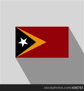 East Timor flag Long Shadow design vector