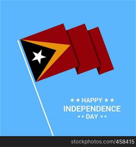 East Timor Independence day typographic design with flag vector