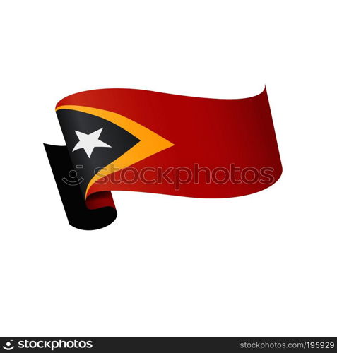 east timor national flag, vector illustration on a white background. east timor flag, vector illustration on a white background