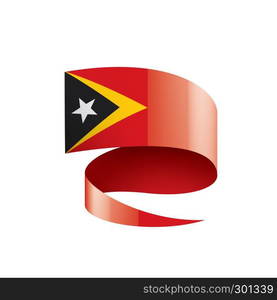 east timor national flag, vector illustration on a white background. east timor flag, vector illustration on a white background