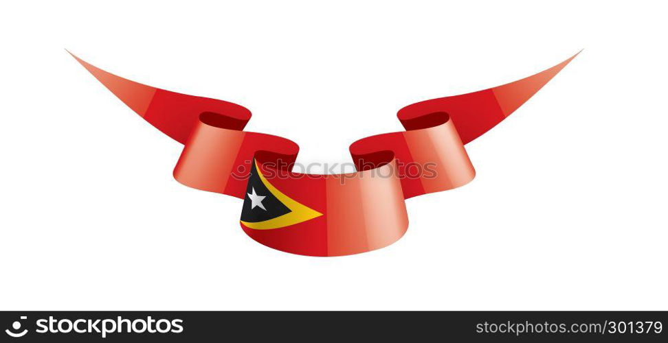 east timor national flag, vector illustration on a white background. east timor flag, vector illustration on a white background