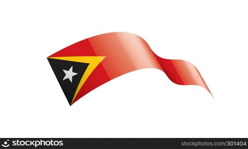 east timor national flag, vector illustration on a white background. east timor flag, vector illustration on a white background