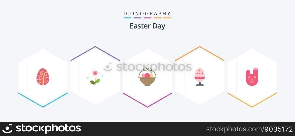 Easter 25 Flat icon pack including animal. egg. spring. easter. boiled