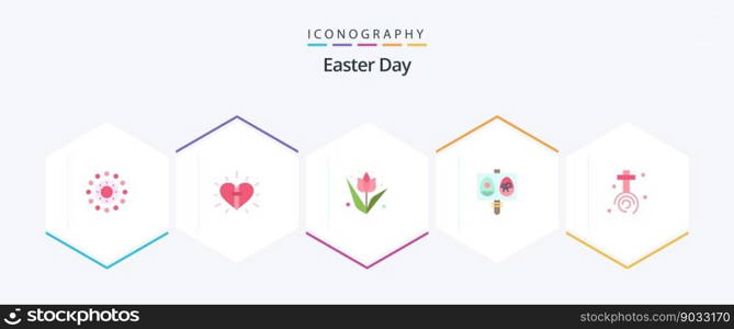 Easter 25 Flat icon pack including celebration. easter. easter. eggs. plant