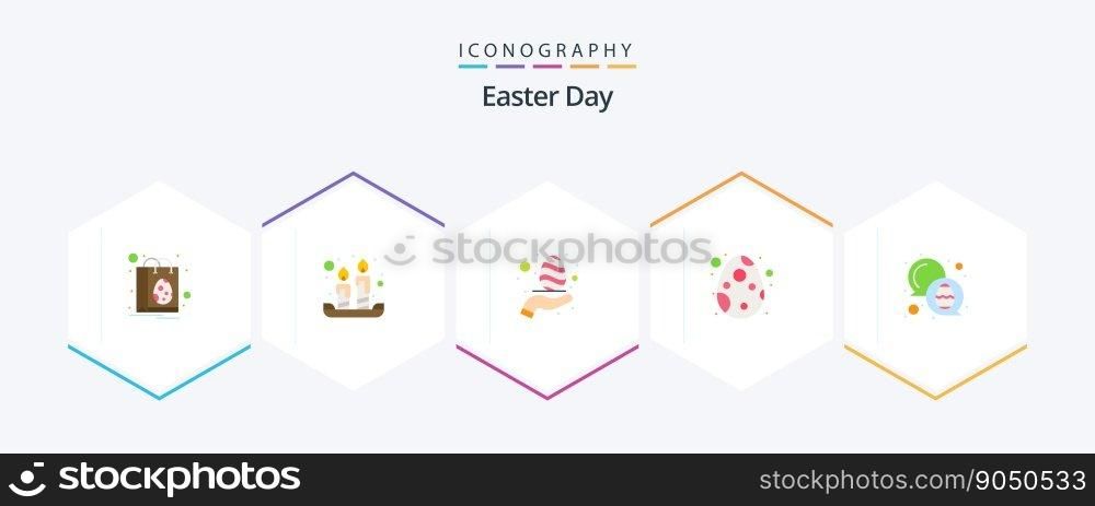 Easter 25 Flat icon pack including color. celebration. egg. egg. decoration