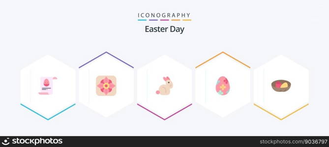 Easter 25 Flat icon pack including egg. celebration. easter. bowl. easter egg