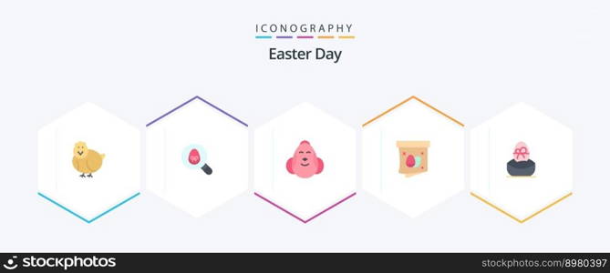 Easter 25 Flat icon pack including gift. easter. egg. gift. happy