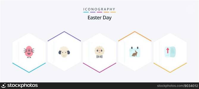 Easter 25 Flat icon pack including . nature. calender. easter. book