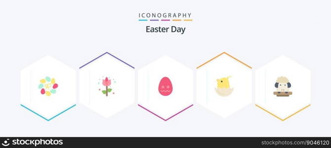 Easter 25 Flat icon pack including . spring. chicken. sheep. easter
