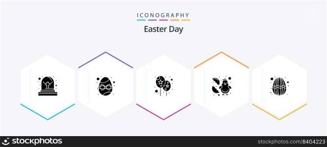 Easter 25 Glyph icon pack including decoration. egg. event. easter. easter