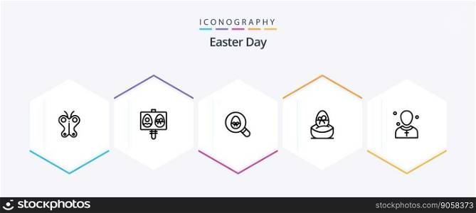 Easter 25 Li≠icon pack including christian. egg. search. easter. gift