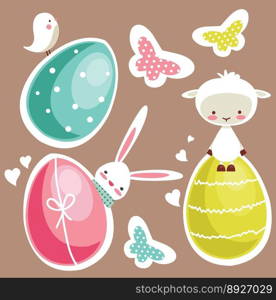 Easter background vector image