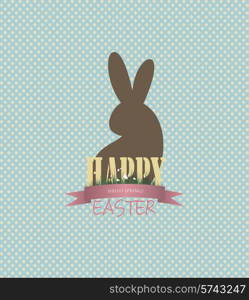 Easter Background With Bunny And Title Inscription
