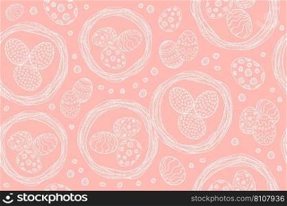 Easter background with decorated eggs Royalty Free Vector