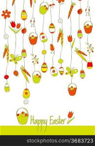 Easter background with eggs