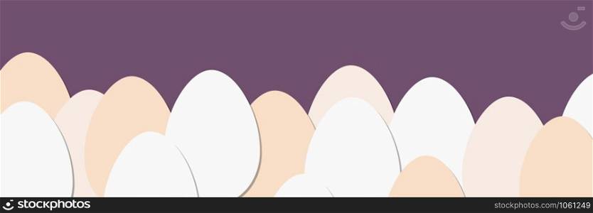 Easter banner, background with abstract eggs, vector illustration
