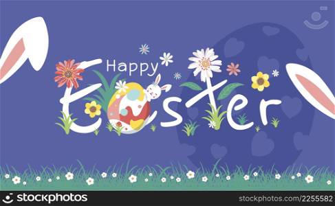 Easter banner design vector illustration