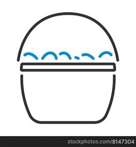 Easter Basket With Eggs Icon. Editable Bold Outline With Color Fill Design. Vector Illustration.
