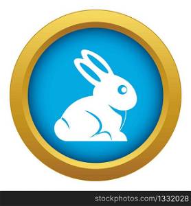 Easter bunny icon blue vector isolated on white background for any design. Easter bunny icon blue vector isolated