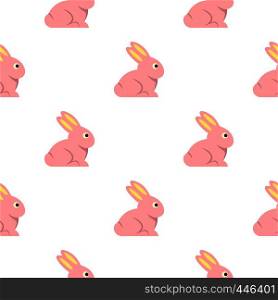 Easter bunny pattern seamless background in flat style repeat vector illustration. Easter bunny pattern seamless
