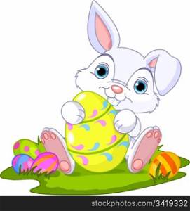 Easter. Bunny with Easter Egg