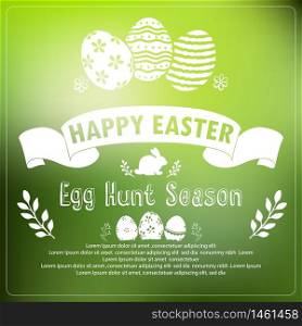 Easter card on green background.Vector