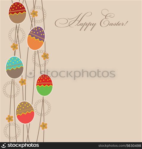 Easter card template vector illustration