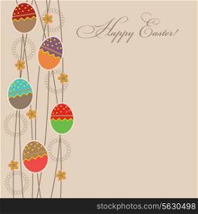 Easter card template vector illustration