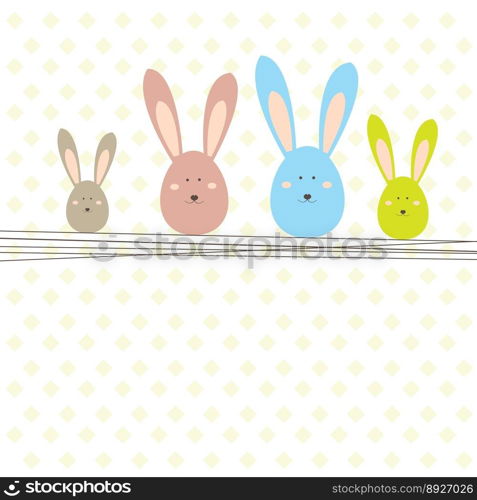 Easter card with rabbit vector image