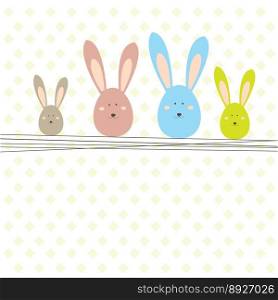 Easter card with rabbit vector image