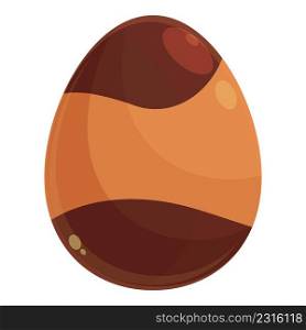 Easter chocolate egg icon cartoon vector. Cocoa candy. Milk food. Easter chocolate egg icon cartoon vector. Cocoa candy