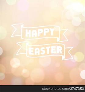 Easter colorful bokeh background of beige colors. Vector eps10.
