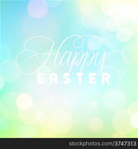 Easter colorful bokeh background of blue and green colors. Vector eps10.