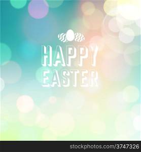 Easter colorful bokeh background of blue and green colors. Vector eps10.