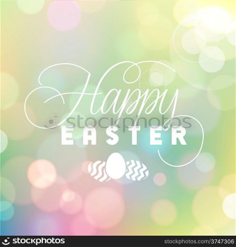 Easter colorful bokeh background of green and blue colors. Vector eps10.