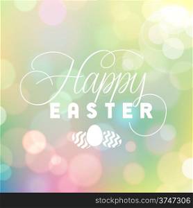 Easter colorful bokeh background of green and blue colors. Vector eps10.