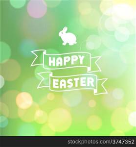 Easter colorful bokeh background of green colors. Vector eps10.